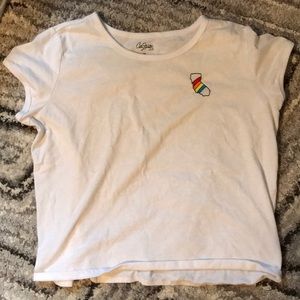 california rainbow crop top